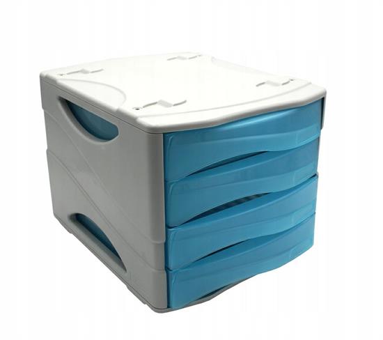 CASSETTIERA SMILE TRASP.AZZURRO 4 CASSETTI
