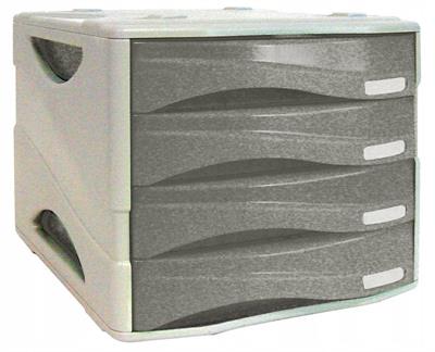 CASSETTIERA SMILE TRASP.GRIGIO 4 CASSETTI