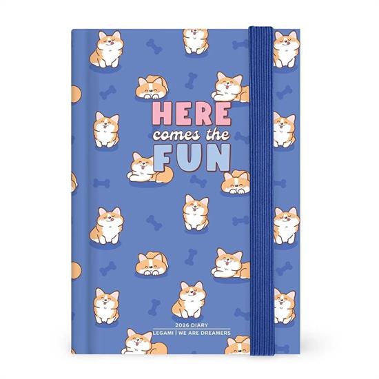 AGENDA 2026 12mesi DAY CORGI 9,5x13,5 LEGAMI