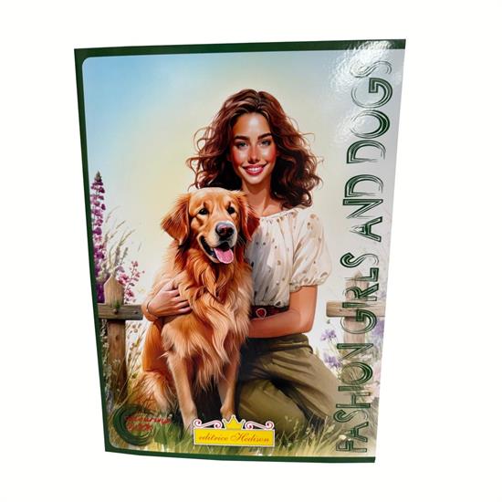 LIBRO COLORA FASHION GIRLS AND DOGS SERIE SPECIALE