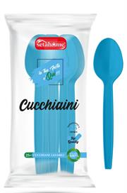 CUCCHIAINI AZZURRI PLASTICA 25pz