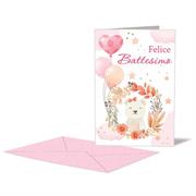 BIGLIETTO BATTESIMO P/S BIMBA