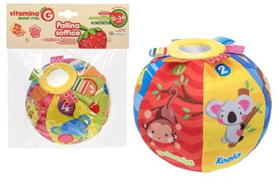 PALLA SOFFICE ANIMALI 13cm C/SONAGLIO