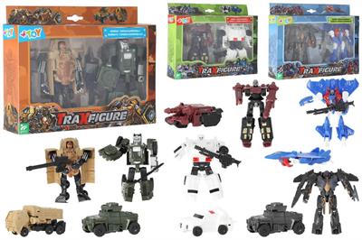 ROBOT TRAXFIGURE VEICOLO MILITARE 2pz