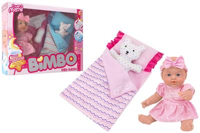 BAMBOLOTTO 31cm C/LETTINO E ACCESSORI