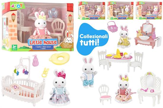 PLAYSET ANIMALI CONIGLI FLOCCATI ASS.