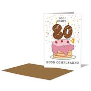 BIGLIETTO 80 ANNI C/ROTELLA I MIGLIORI ANNI