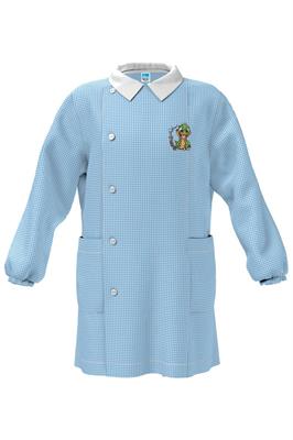 GREMBIULE ASILO AZZURRO 45 DINO 2anni