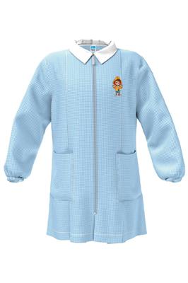 GREMBIULE ASILO AZZURRO CERNIERA 45 BRO 2anni
