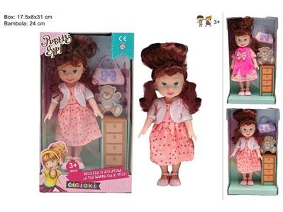 BAMBOLA C/ACCESSORI 24cm