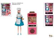 BAMBOLA CUOCA CON CUCINA