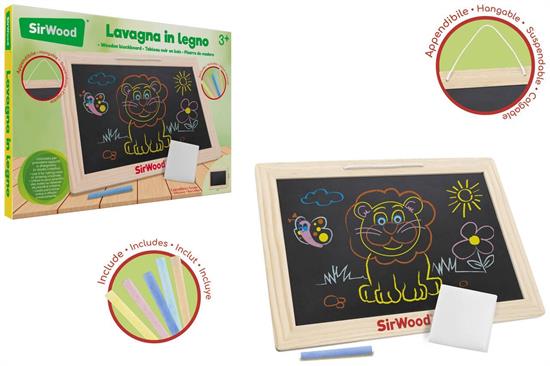 LAVAGNA LEGNO C/GESSETTI COLORATI