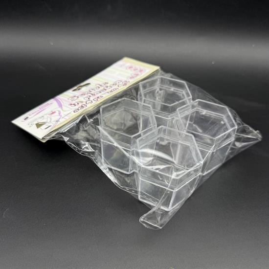 SCATOLE PLASTICA 4pz TRASPARENTI 4cm