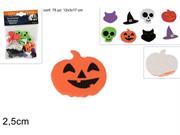 DECORAZIONI ADESIVE HALLOWEEN 75pz 2,5cm