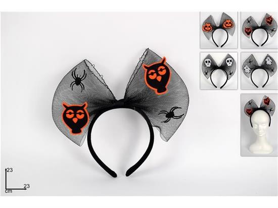 CERCHIETTO HALLOWEEN CON VELO NERO