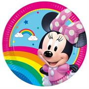 PIATTI MINNIE RAINBOW MAKE ME SMILE 20cm 8pz