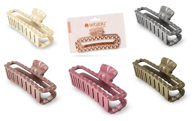 PINZA CAPELLI RETTANGOLARE 14cm COL.ASS.