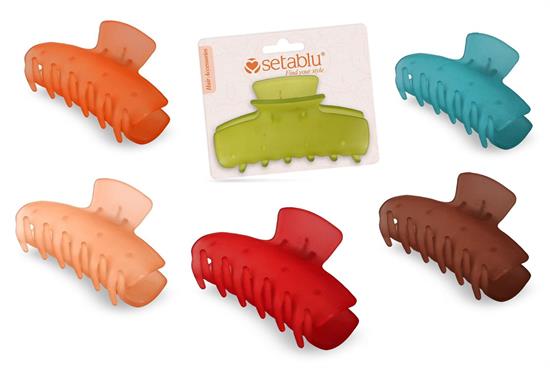 PINZA CAPELLI COLORATA 9cm COL.ASS.