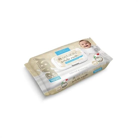 SALVIETTINE BABY WHITE MILK 80pz