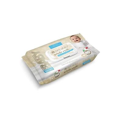 SALVIETTINE BABY WHITE MILK 80pz