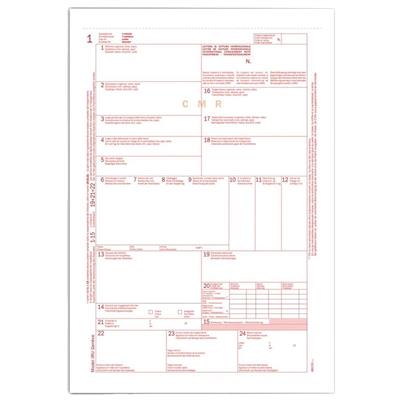 LETTERA VETTURA INTERNAZIONALE CMR 5copie 31x21 AUTOCOPIANTI