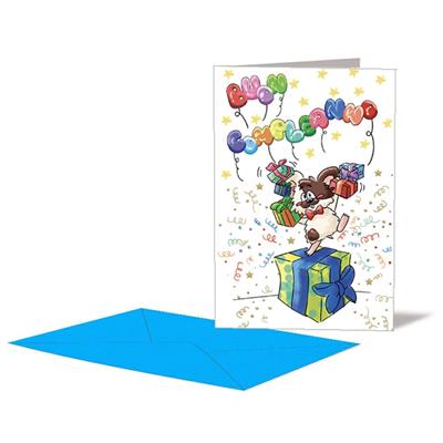 BIGLIETTO COMPLEANNO BIMBI