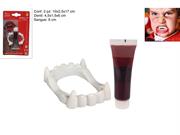 KIT DENTI DRACULA C/SANGUE FINTO