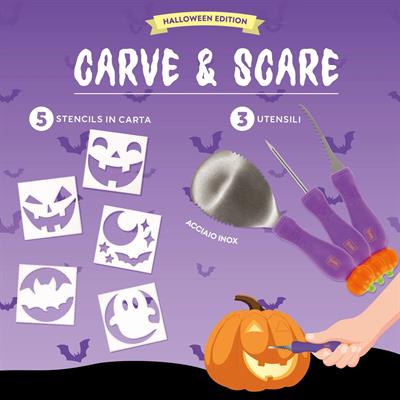 KIT INTAGLIO ZUCCHE HALLOWEEN LEGAMI