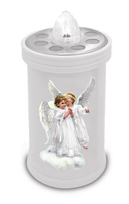 LUMINO VOTIVO BATTERIA 13cm BIANCO