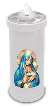 LUMINO VOTIVO BATTERIA 11cm BIANCO