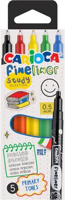 PENNARELLI FINELINER CARIOCA 5 COLORI PRIMARI