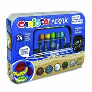 ACRYLIC MARKER CARIOCA 24pz VALIGETTA REGALO