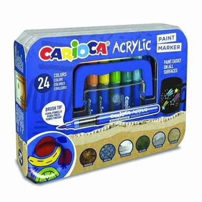 ACRYLIC MARKER CARIOCA 24pz VALIGETTA REGALO