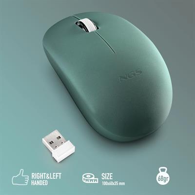 MOUSE NGS WIRELESS SILENT BUTTONS VERDE