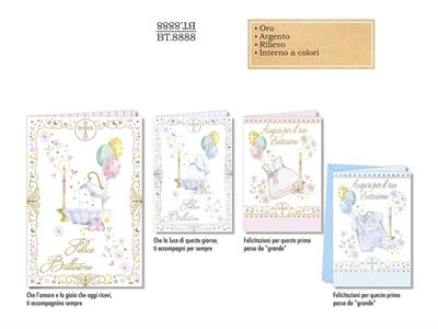 BIGLIETTO BATTESIMO RELIGIOSO