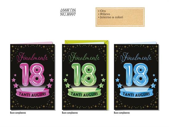 BIGLIETTO 18 ANNI BLACK & GOLD