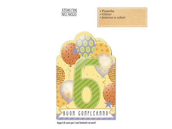 BIGLIETTO 6 ANNI NUMERO