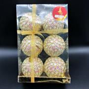 BOX 6 PALLE CERCHI CREMA 8cm