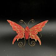 FARFALLA ROSSA 14cm FLORA