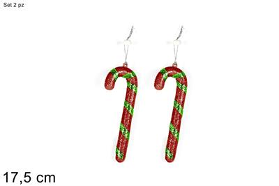 APPENDINI 2 BASTONCINI ROSSO/VERDE 17cm