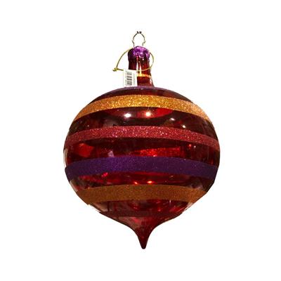 PALLA GOCCIA ROSSO STRISCE 20cm