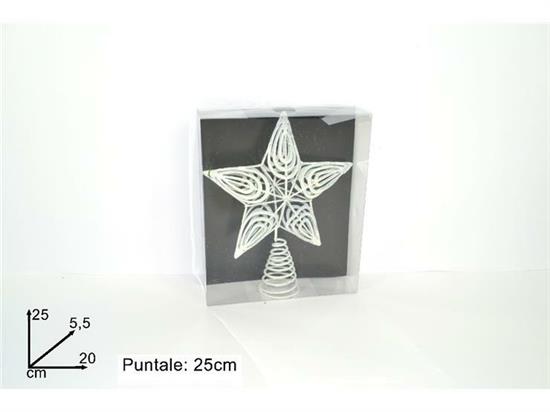 PUNTALE STELLA 25cm BIANCO
