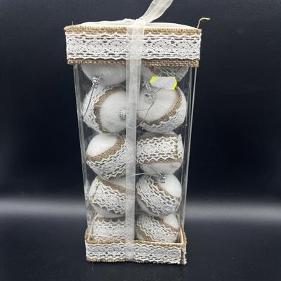 PALLE C/JUTA E MERLETTO 6cm 10pz