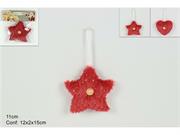 STELLA/CUORE APPENDINO ROSSO 11cm