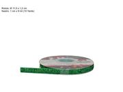 NASTRO VELLUTO GLITTERATO VERDE cm1x9mt