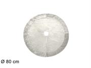 COPRIPIEDE VELLUTO E PELLICCIA BIANCO 80cm