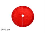 COPRIPIEDE VELLUTO E PELLICCIA ROSSO 80cm