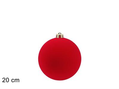 PALLA FLOCCATA 20cm ROSSA