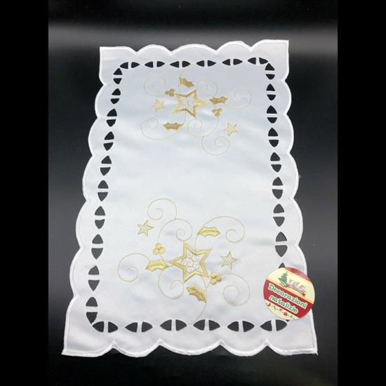 CENTRINO NATALE 43x28 RETTANGOLARE BIANCO.