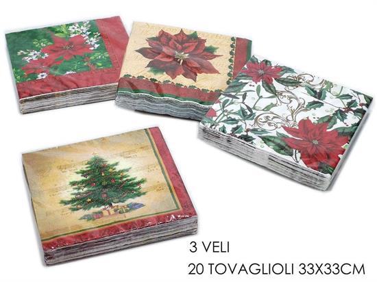 TOVAGLIOLI NATALE 20pz 33x33